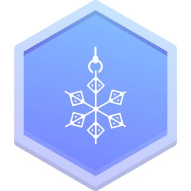 Basit dizaynda kar tanesi simgesi