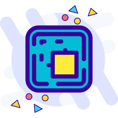 Çip simgesi vektör illüstrasyonu