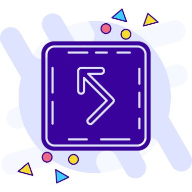 Eğilim biçimi izole edilmiş arkaplanda sol ok simgesi