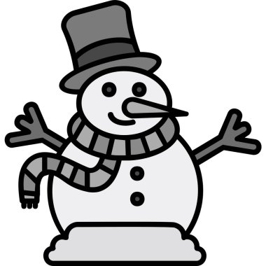 kardan adam çizgi film karakter tasarımı vektör çizimi