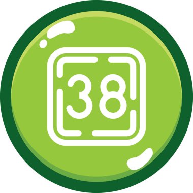 Yeşil bir simgenin vektör illüstrasyonu