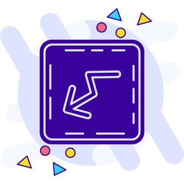 Beyaz arkaplanda izole edilmiş ok simgesi ile haritayı işaretle. Navigasyon işareti sembolü. Harita işaretleyici sembolü. Harita işaretleyici simgesi. vektör.