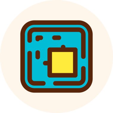 Çikolata. Web simgesi basit illüstrasyon