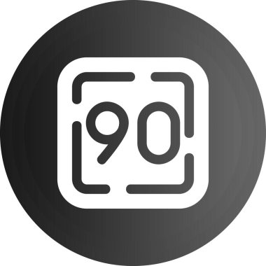 Modern b 'nin vektör illüstrasyonunda 90 eksik simge