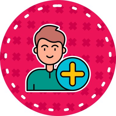 Adamım. Web simgesi basit illüstrasyon