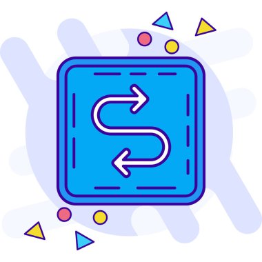 Yön yönü ok simgesi doldurulmuş - özet biçimi