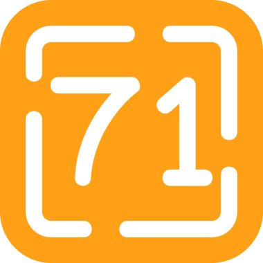 7 numaralı simge, vektör tasarımı.