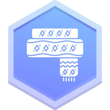 Örgü süveter ikonu. Web için yün vektör simgelerinin özet çizimi