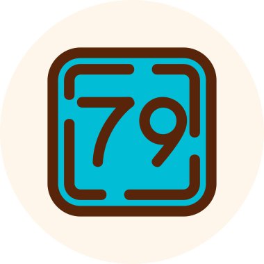 7 numaralı logo simgesi tasarım elementleri