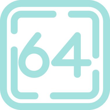 Bir 6 6 simgesinin vektör illüstrasyonu