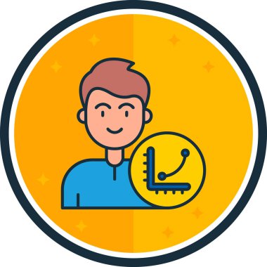 Zaman yönetimi simgesi vektör illüstrasyonu