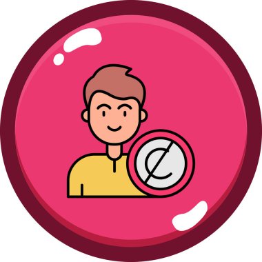 Bozuk parası ve büyüteç çizimi olan bir adam.