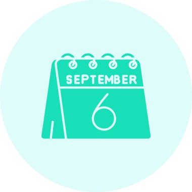 Eylül 5 - gün simgesi, takvim, takvim tarihi, vektör illüstrasyonu.