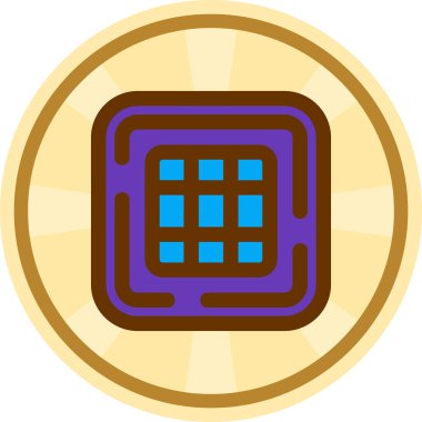 Çip. Web simgesi basit illüstrasyon