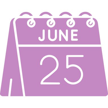 Haziran 2 - takvim simgesi, vektör illüstrasyonu, şablon