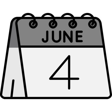 Bir takvim simgesinin vektör illüstrasyonu