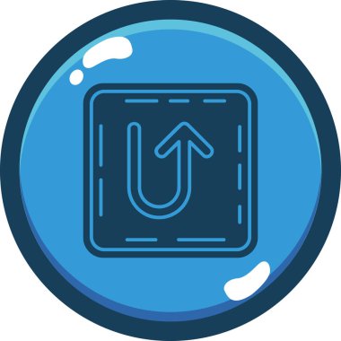 Mıknatıs mıknatısı simgesi doldurulmuş dış hat biçiminde