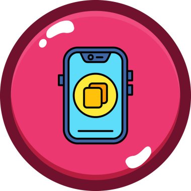 Akıllı telefon simgesinin vektör illüstrasyonu