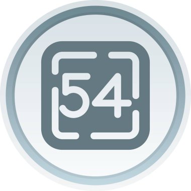 56 yuvarlak simge, vektör biçimi, dış hat vektör işareti, tasarım konsepti.