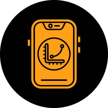 Hareket eden telefon simgesi, anahat stili