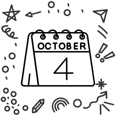 Takvim simgesi, vektör çizimi