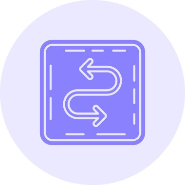 İzole edilmiş tek bir yol simgesinin vektör çizimi