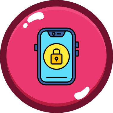 Akıllı telefon simgesinin vektör illüstrasyonu