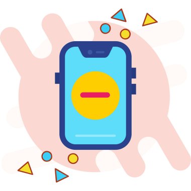 Akıllı ikon vektörlü telefon. Akıllı telefon işaretli akıllı telefon. izole edilmiş sınır sembolü çizimi