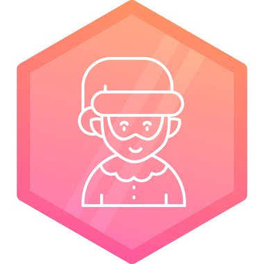 Renk çizgisi bebek simgesi beyaz arkaplanda izole edildi. Değişken rastgele dinamik şekiller. vektör