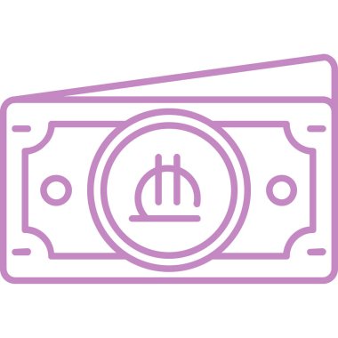 banknot simge vektör çizim