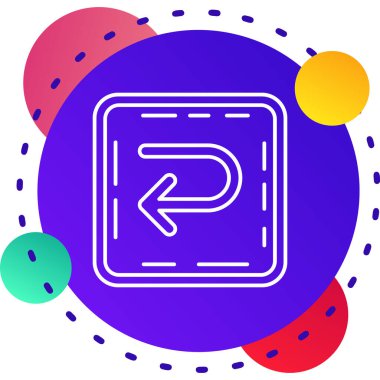 Harita işaretleyici simgesi olan renk çizgisi konumu beyaz arkaplanda izole edildi. GPS yer belirleyicisi. Değişken rastgele dinamik şekiller. vektör illüstrasyonu