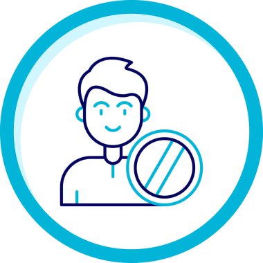 Tıbbi maskeli bir adamın vektör çizimi