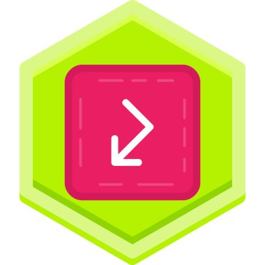 Eğilim biçimi izole edilmiş arkaplanda ok simgesi