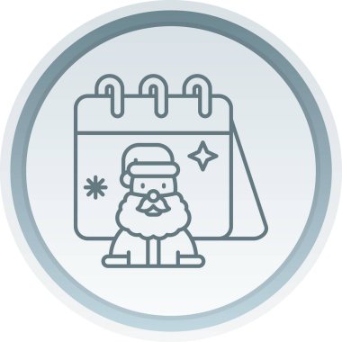 Noel Baba ikonu. İnce çizgi tasarımı. vektör illüstrasyonu.