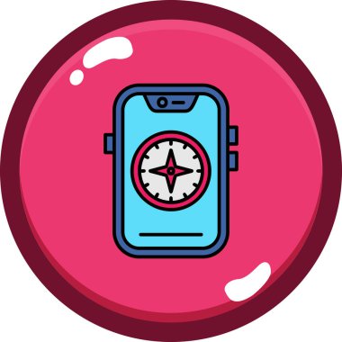 Akıllı telefon. Web simgesi basit illüstrasyon