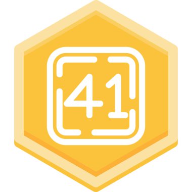 45 işaret simgesi, vektör illüstrasyonu