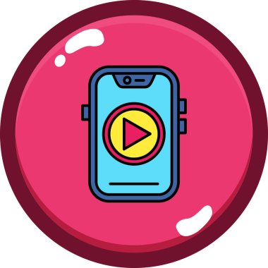 Müzik hoparlörü ve kulaklık vektör illüstrasyon tasarımlı akıllı telefon