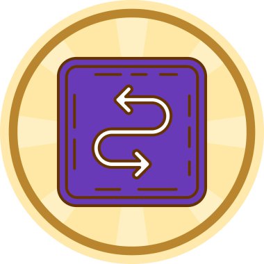 Her amaçla izole edilmiş ok işareti simgesi