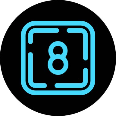 Sekiz düğmeli simge, vektör illüstrasyon tasarımı