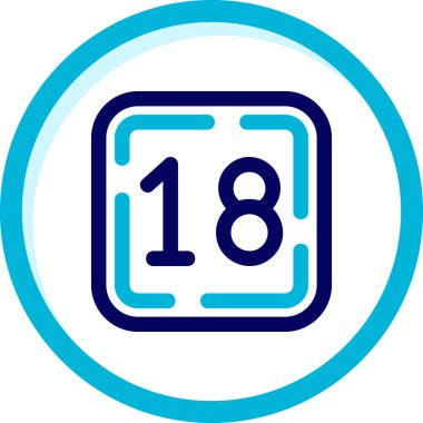 Mavi bir simgenin vektör illüstrasyonu