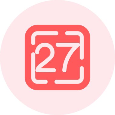 7 numaralı simge vektör illüstrasyonu