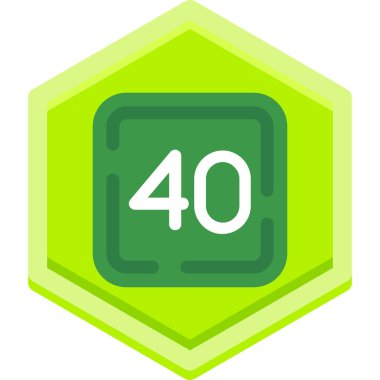 Rozet stili 3D yeşil simge