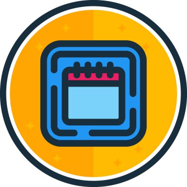 Takvim simgesi, vektör çizimi