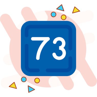 yedi günlük simge, vektör illüstrasyonu