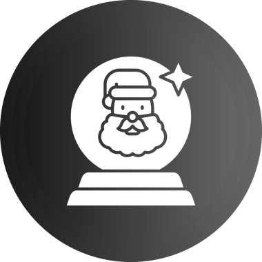 Noel Baba simgesi beyaz arka planda izole edilmiş modaya uygun bir düz stil. Noel sembolü vektör illüstrasyonu.