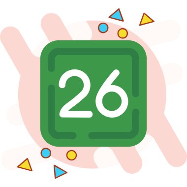 Trendy düz stil takvim simgesini