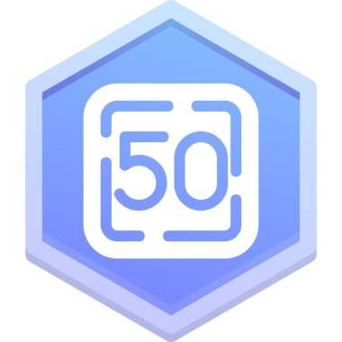 Mavi ve beyaz bir ikonun vektör illüstrasyonu