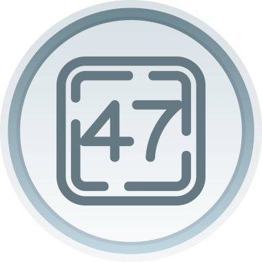 benzersiz numara 6 vektör sembol