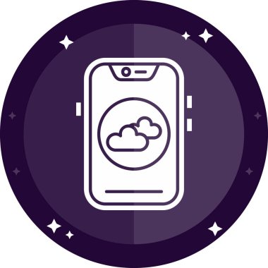 Yıldızlı akıllı telefon bulutu