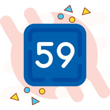 85 numara vektör simgesi. 6 numaralı işaret simgesi. Numara işareti. Web, uygulama, sunum, afiş ve medya sembolü. düz dizayn